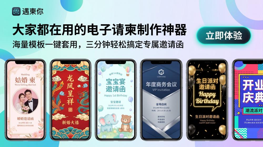 别再花钱找人做会议邀请函！高端商业请柬，小白3分钟零基础自制